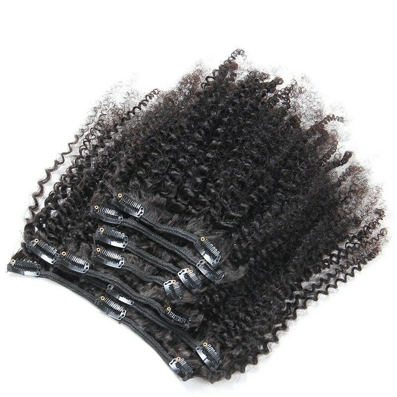 Factory Direct Price Wholesale Kinky Curly Raw Remy Human Clip-in Hair Extensions